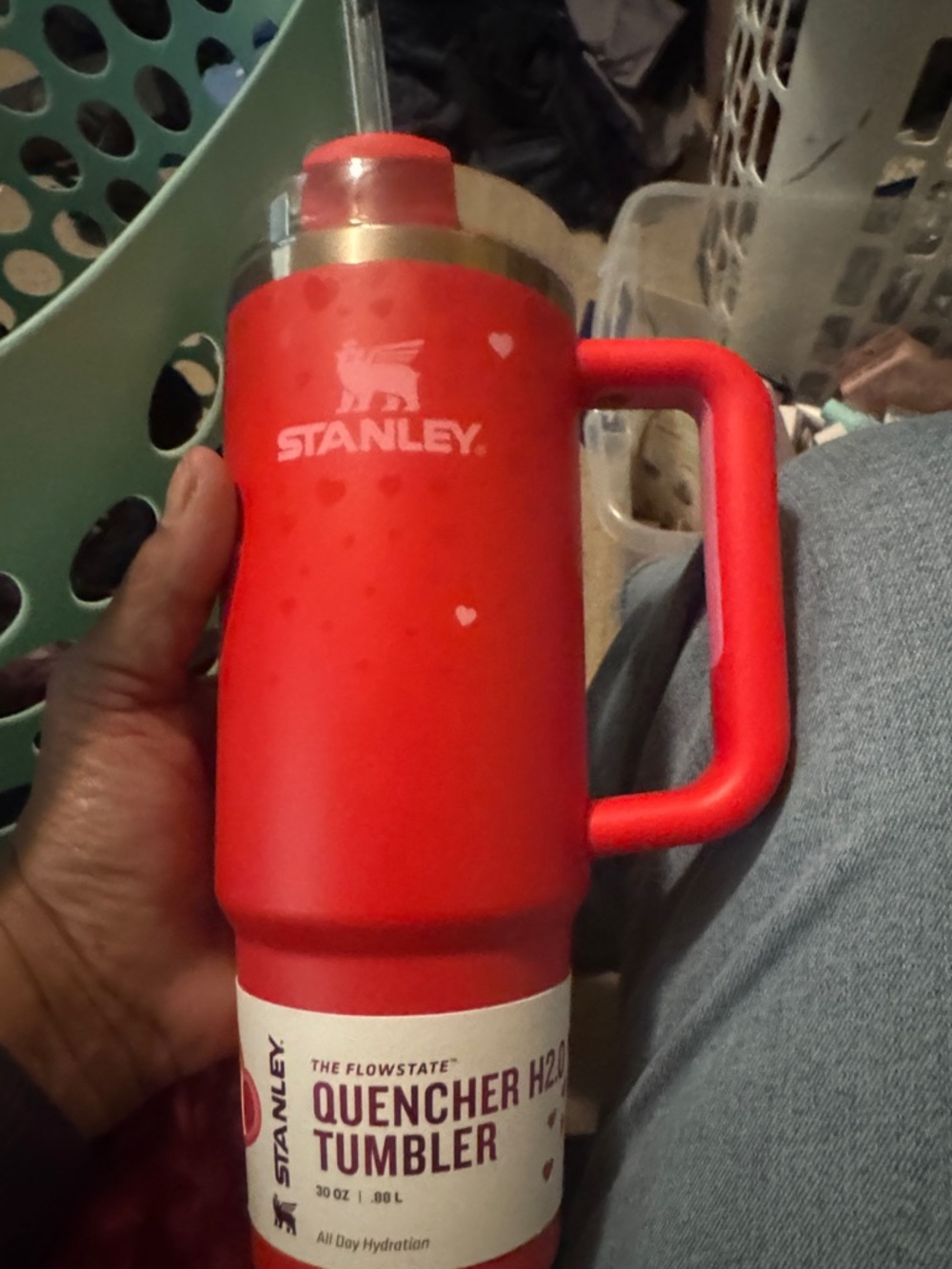 Stanley Red Insulated Quencher Tumbler with Handle